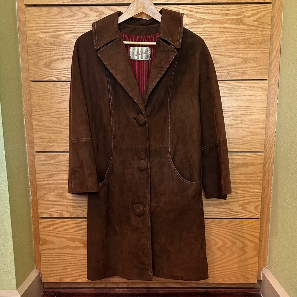 Vintage Brown Suede Coat
